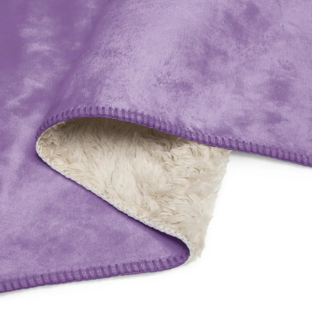 Couverture sherpa violette avec doublure intérieure douce et duveteuse crème en tissu pelucheux