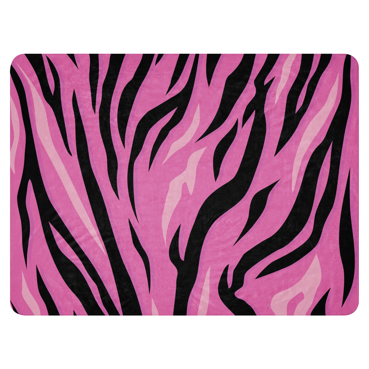 Pink tiger blanket pink and black zebra-striped fleece blanket soft and cozy for indoor use